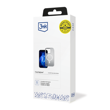 ETUI APPLE IPHONE 15 PLUS - 3MK FROSTY MAGCASE WHITE BIAŁE