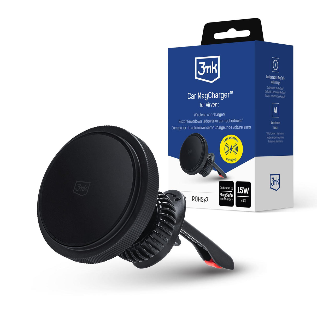 UCHWYT SAMOCHODOWY MAGNETYCZNY 3MK 3MK CAR MAGCHARGER™ FOR AIRVENT