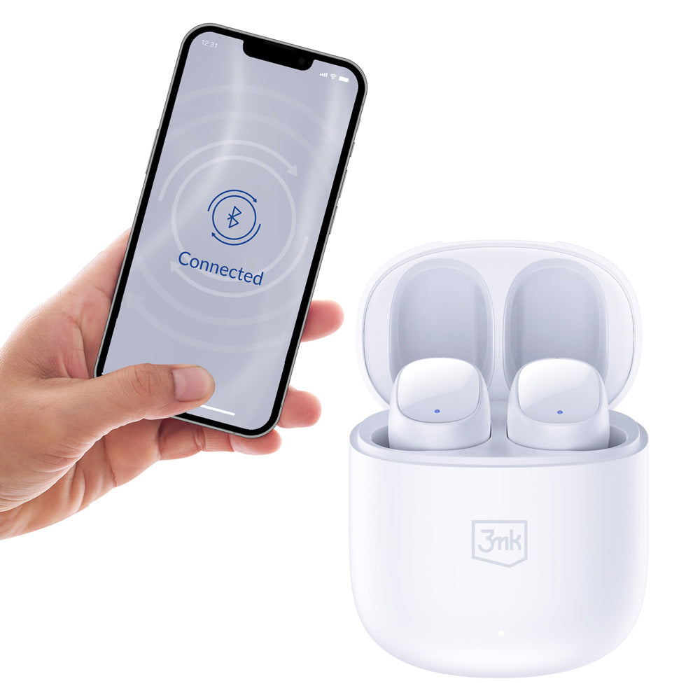 SŁUCHAWKI 3MK FLOWBUDS WHITE BIAŁE