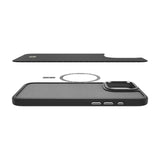 ETUI SPIGEN ENZO ARAMID MAG MAGSAFE IPHONE 16 PRO BLACK/SILVER CZARNO SREBRNE