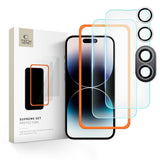 ZESTAW SZKIEŁ HARTOWANYCH TECH-PROTECT SUPREME SET 3-PACK IPHONE 16 CLEAR