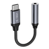 ADAPTER TECH-PROTECT TYPE-C DO MINI JACK 3.5MM BLACK CZARNY