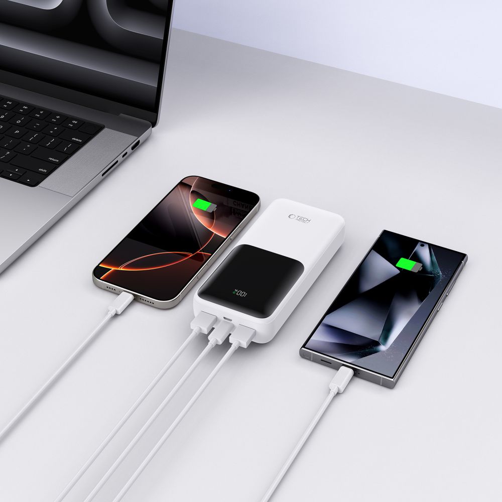 POWERBANK TECH-PROTECT PB02 POWER BANK 20000MAH 22.5W BIAŁY