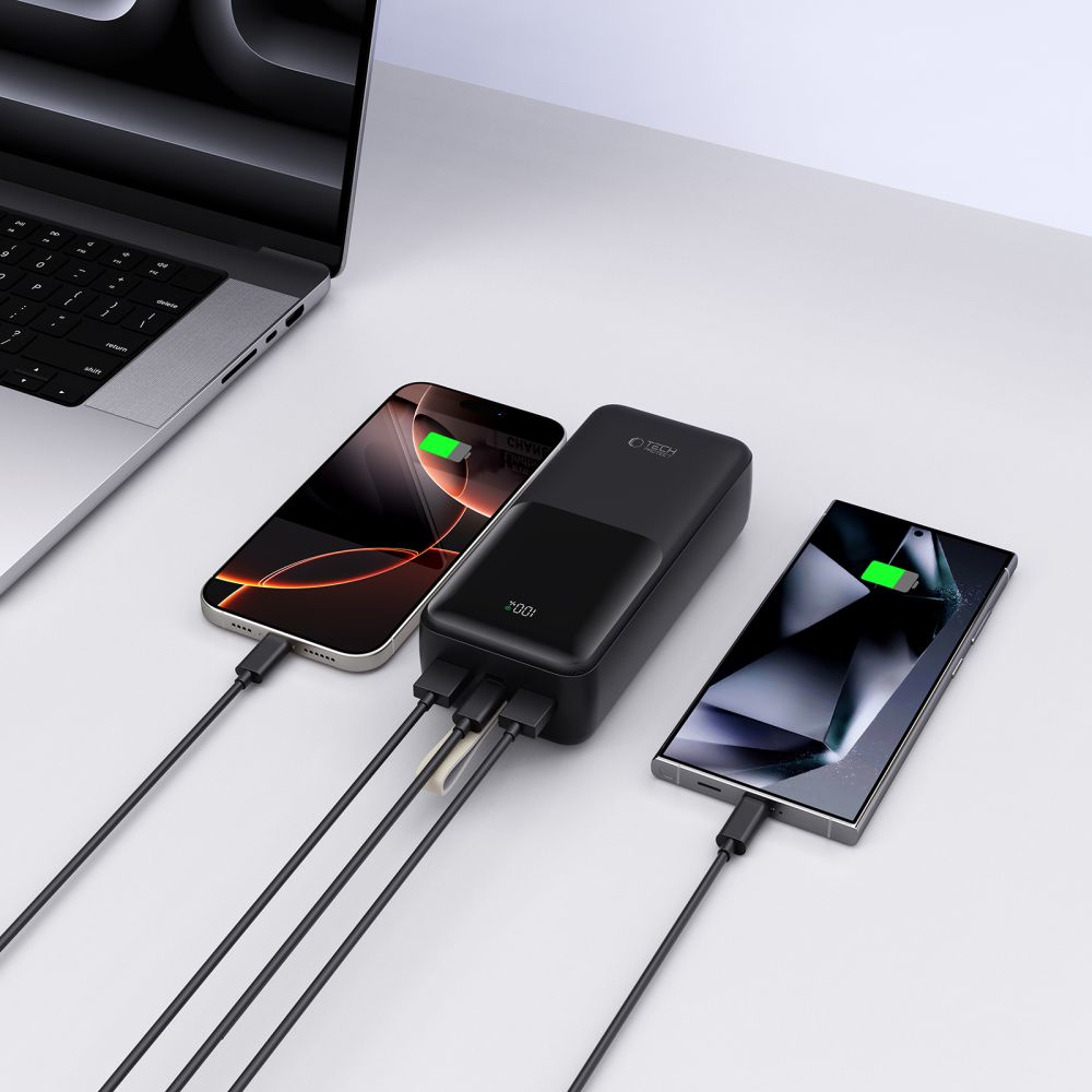 POWERBANK TECH-PROTECT PB03 POWER BANK 30000MAH 22.5W CZARNY