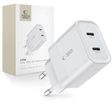 ŁADOWARKA SIECIOWA TECH-PROTECT C20W 2-PORT NETWORK CHARGER PD20W BIAŁA