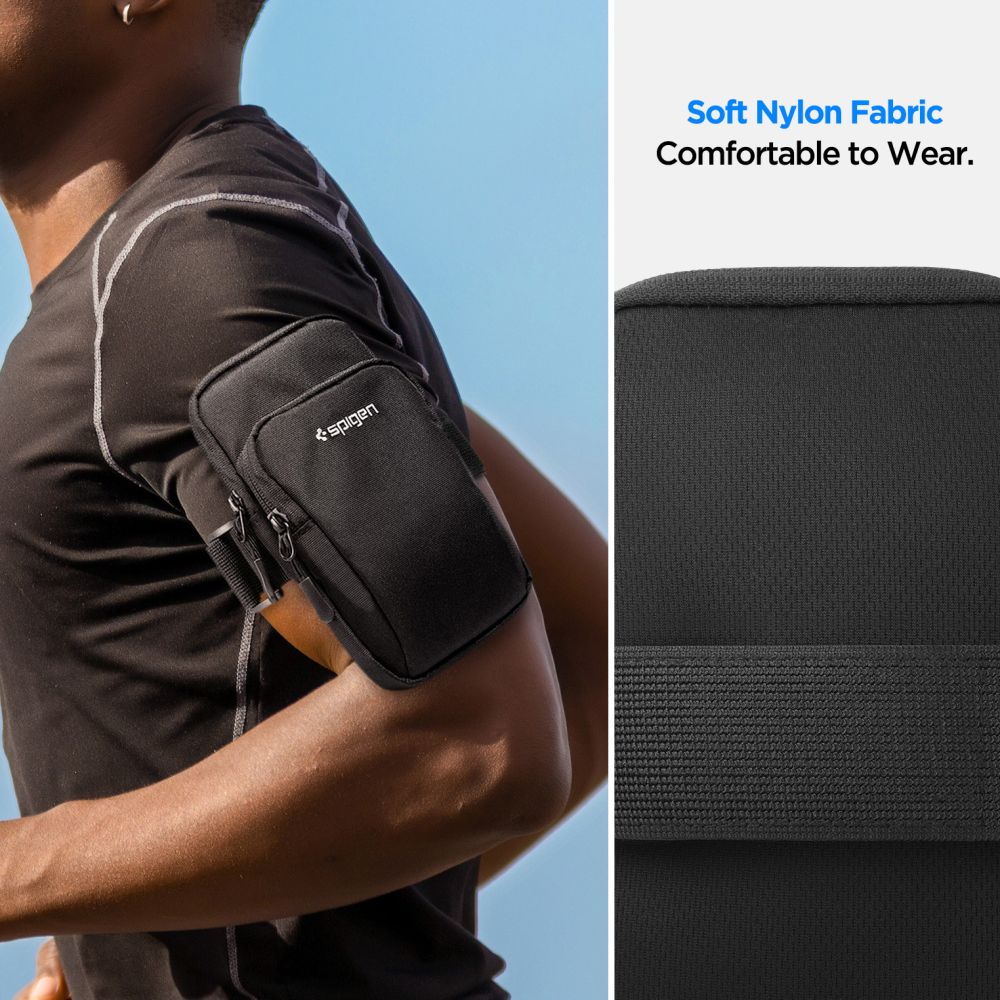 ETUI NA RAMIĘ  DO BIEGANIA SPIGEN A702 DYNAMIC SHIELD ARMBAND CZARNE