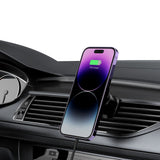 UCHWYT SAMOCHODOWY DO KRATKI Z ŁADOWANIEM INDUKCYJNYM TECH-PROTECT MM15W-V1 MAGNETIC MAGSAFE VENT CAR MOUNT WIRELESS CHARGER 15W CZARNY