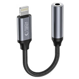 ADAPTER TECH-PROTECT LIGHTNING DO MINI JACK 3.5MM BLACK CZARNY