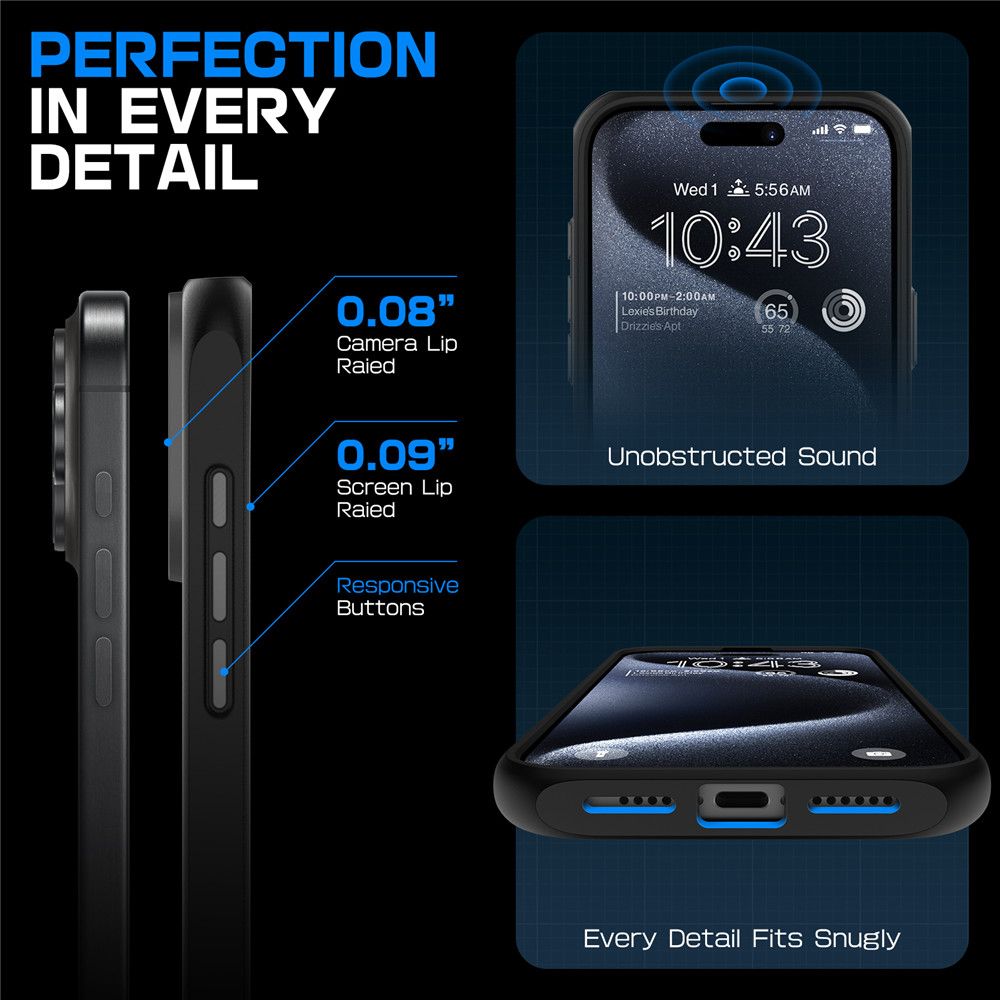 ETUI SUPCASE UB MAG MAGSAFE IPHONE 16 PRO CZARNE