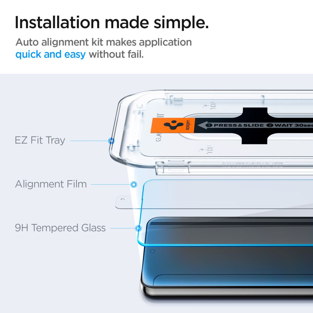 SZKŁO HARTOWANE SPIGEN GLAS.TR ”EZ FIT” 2-PACK SAMSUNG GALAXY S24+ PLUS / S25+ PLUS CLEAR
