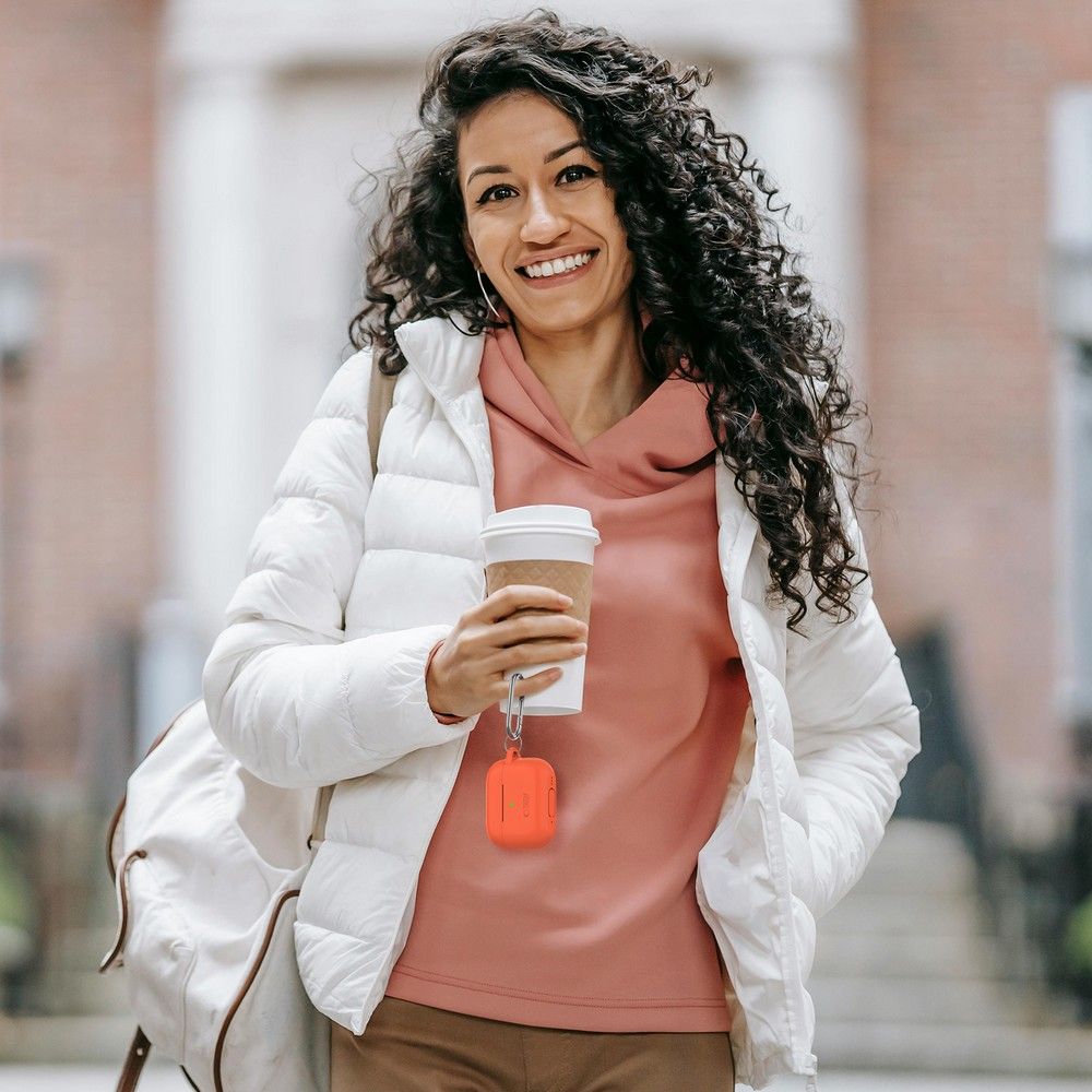 ETUI NA SŁUCHAWKI TECH-PROTECT SILICONE HOOK APPLE AIRPODS PRO 1 / 2 FIOLETOWE
