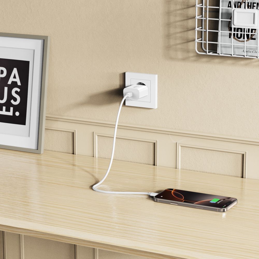ŁADOWARKA SIECIOWA TECH-PROTECT NC20W 1-PORT NETWORK CHARGER PD20W BIAŁA