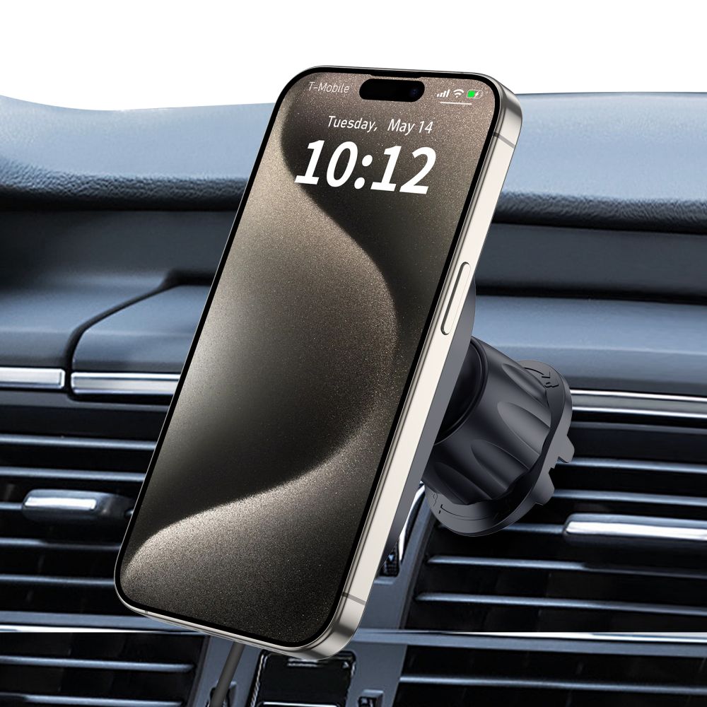 UCHWYT SAMOCHODOWY DO KRATKI, KOKPIT I SZYBĘ Z ŁADOWANIEM INDUKCYJNYM TECH-PROTECT MM15W-V6 MAGNETIC MAGSAFE DASHBOARD & VENT CAR MOUNT WIRELESS CHARGER 15W CZARNY
