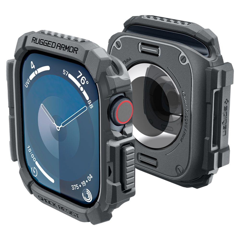 ETUI NAKŁADKA SPIGEN RUGGED ARMOR APPLE WATCH 10 (46 MM) DARK GREY SZARE
