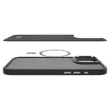 ETUI SPIGEN ENZO ARAMID MAG MAGSAFE IPHONE 16 PRO MAX BLACK/SILVER CZARNO SREBRNE