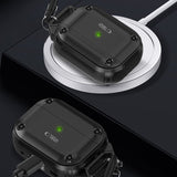 ETUI NA SŁUCHAWKI TECH-PROTECT ROUGH HOOK APPLE AIRPODS PRO 1 / 2 BLACK CZARNE