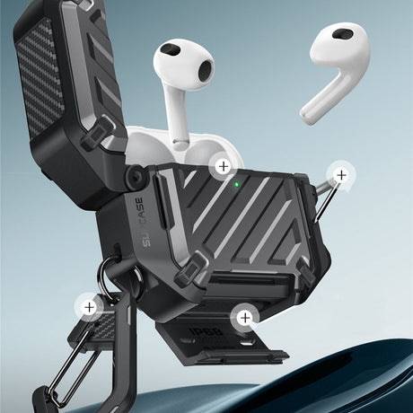 ETUI NA SŁUCHAWKI SUPCASE UNICORN BEETLE PRO APPLE AIRPODS 4 CZARNE