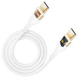 KABEL 3MK HYPER SILICONE CABLE USB C DO USB C 2M 100W WHITE BIAŁY
