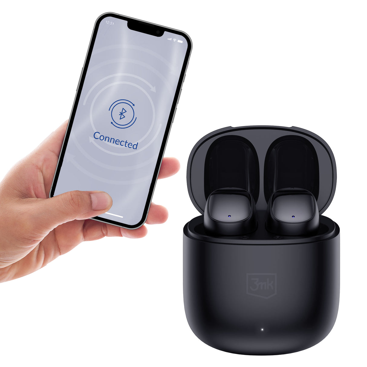 SŁUCHAWKI 3MK FLOWBUDS BLACK CZARNE