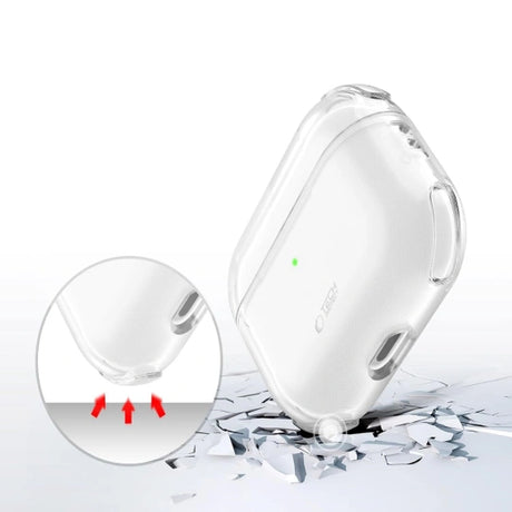 ETUI NA SŁUCHAWKI TECH-PROTECT BOUNCE APPLE AIRPODS PRO 3 CLEAR TRANSPARETNE (Kopia)