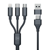 KABEL 3W1 3MK HYPER CABLE 3IN1 A/C TO C/MICRO/LIGHTNING 1.5M BLACK CZARNY