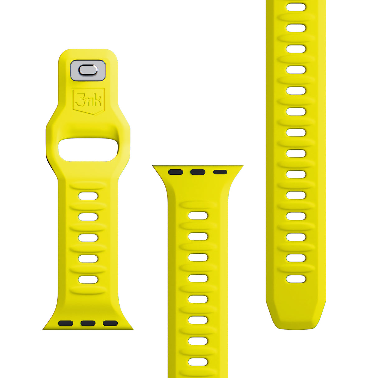 PASEK SILIKONOWY 42/44/45/46/49 MM 3MK SILICONE WATCH STRAP FOR APPLE ŻÓŁTY