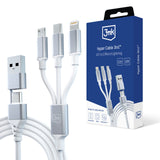 KABEL 3W1 3MK HYPER CABLE 3IN1 A/C TO C/MICRO/LIGHTNING 1.5M WHITE BIAŁY