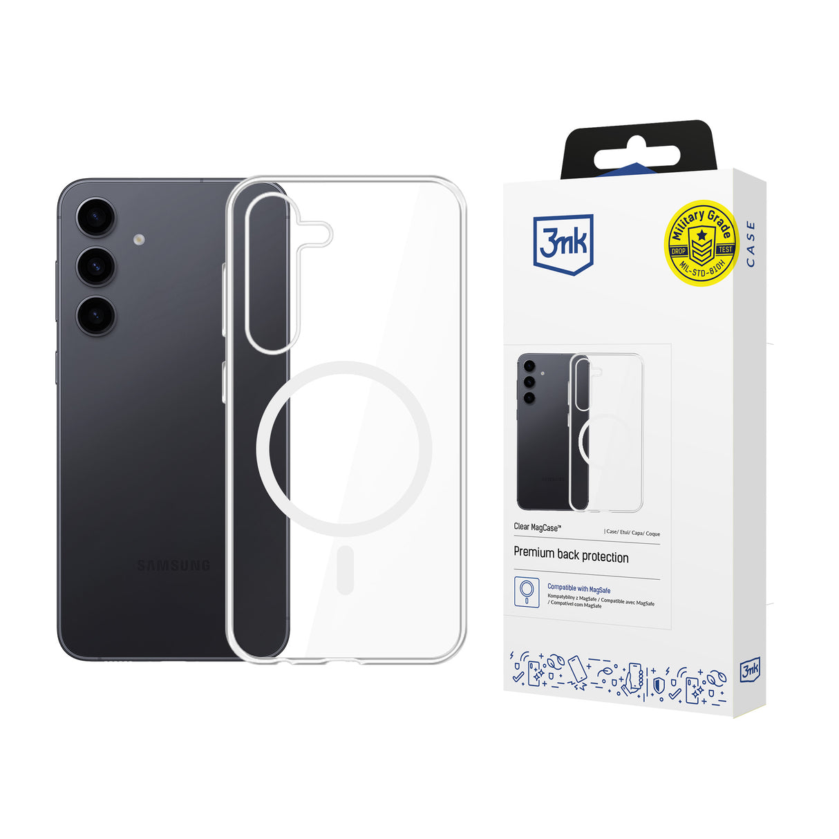 ETUI SAMSUNG GALAXY S24+ - 3MK CLEAR MAGCASE