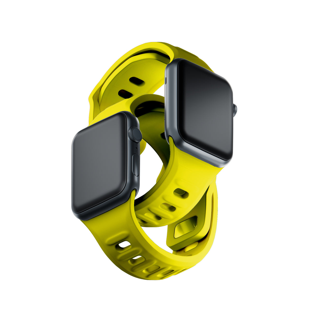 PASEK SILIKONOWY 42/44/45/46/49 MM 3MK SILICONE WATCH STRAP FOR APPLE ŻÓŁTY