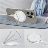 ŁADOWARKA INDUKCYJNA TECH-PROTECT QI15W-A33 MAGNETIC MAGSAFE WIRELESS CHARGER BIAŁA