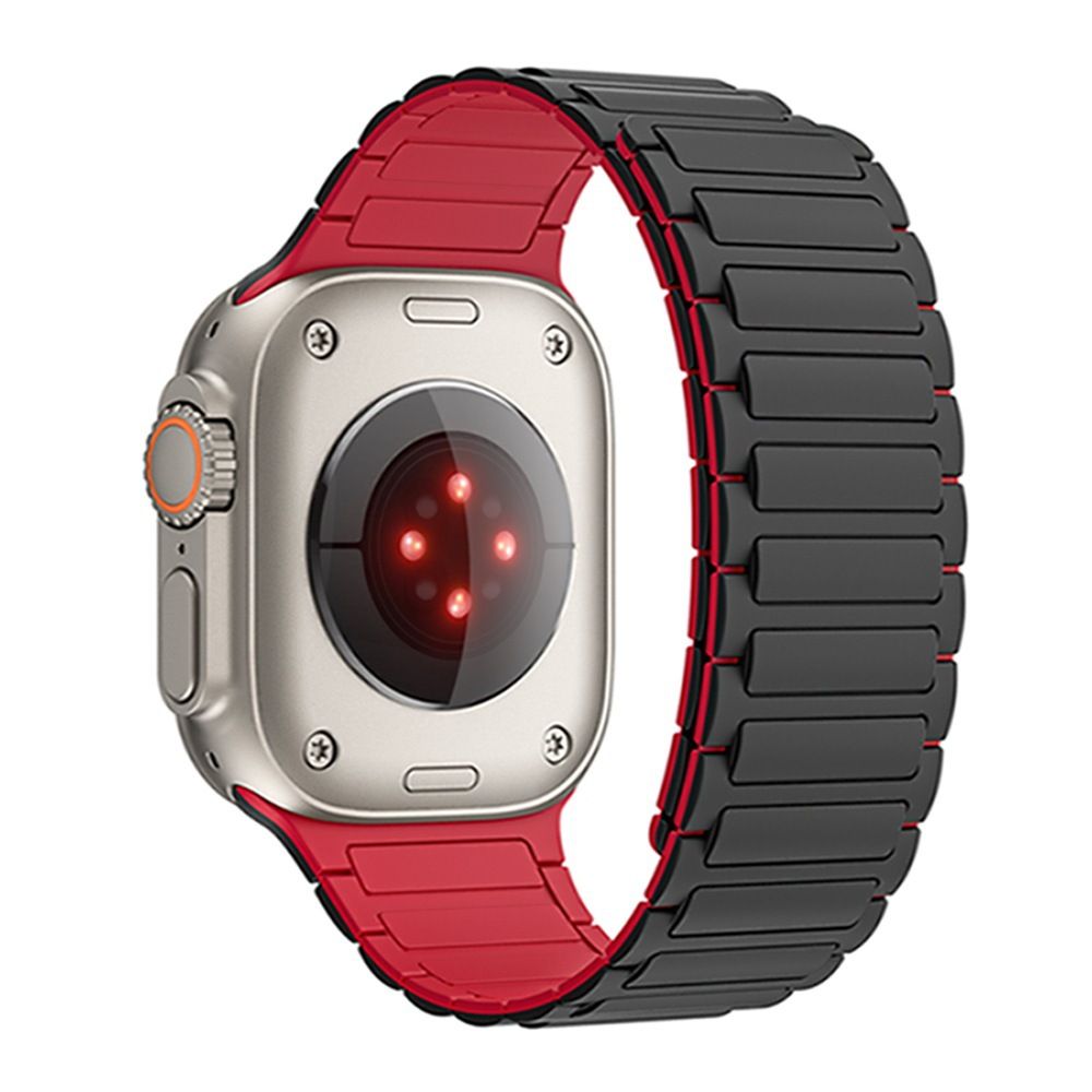 PASEK TECH-PROTECT ICONBAND MAGNETIC APPLE WATCH 4 / 5 / 6 / 7 / 8 / 9 / SE / ULTRA 1 / 2 (42 / 44 / 45 / 49 MM) BLACK/RED CZARNO CZERWONY