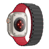 PASEK TECH-PROTECT ICONBAND MAGNETIC APPLE WATCH 4 / 5 / 6 / 7 / 8 / 9 / SE / ULTRA 1 / 2 (42 / 44 / 45 / 49 MM) BLACK/RED CZARNO CZERWONY