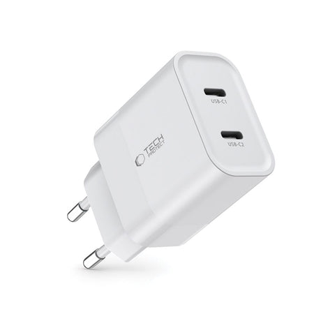 ŁADOWARKA SIECIOWA TECH-PROTECT C20W 2-PORT NETWORK CHARGER PD20W BIAŁA
