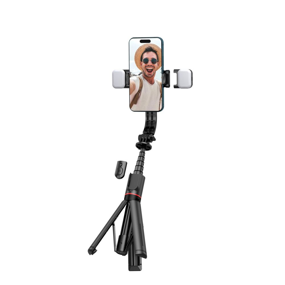 TECH-PROTECT L05S BLUETOOTH SELFIE STICK TRIPOD & LED LIGHT CZARNY