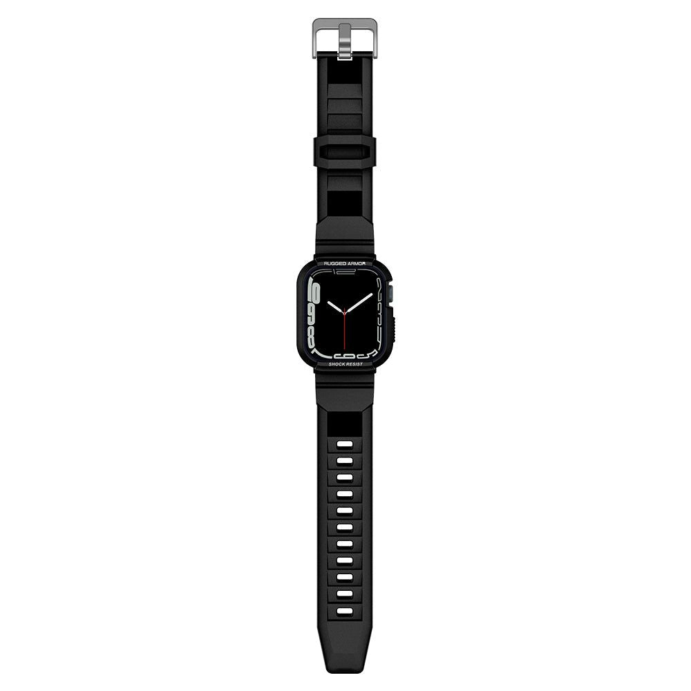 PASEK SPIGEN RUGGED ARMOR ”PRO” APPLE WATCH 4 / 5 / 6 / 7 / 8 / 9 / SE (44 / 45 MM) CZARNY