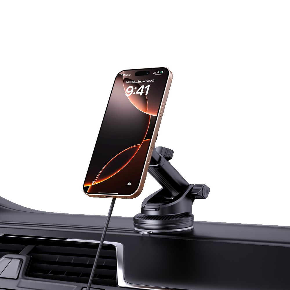UCHWYT SAMOCHODOWY DO KRATKI, KOKPIT I SZYBĘ Z ŁADOWANIEM INDUKCYJNYM TECH-PROTECT MM15W-V7 QI2 MAGNETIC MAGSAFE WIRELESS CHARGER 15W CZARNY