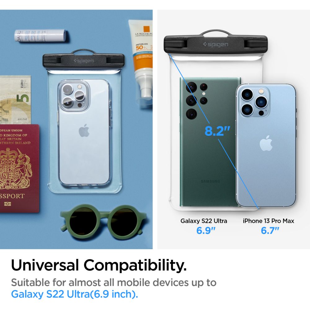 ETUI WODOODPORNE SPIGEN A601 UNIWERSALNE TRANSPARENTNE
