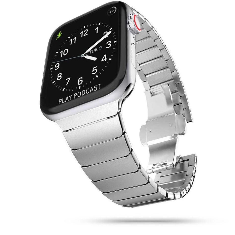 PASEK TECH-PROTECT LINKBAND APPLE WATCH 4 / 5 / 6 / 7 / 8 / 9 / SE / ULTRA 1 / 2  (42 / 44 / 45 / 49 MM) SILVER SREBRNY