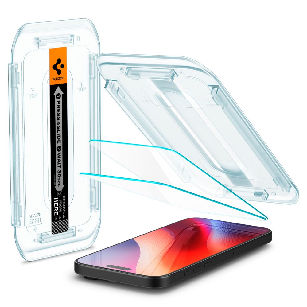 SZKŁO HARTOWANE SPIGEN GLAS.TR ”EZ FIT” 2-PACK IPHONE 16 PRO MAX CLEAR TRANSPARETNE