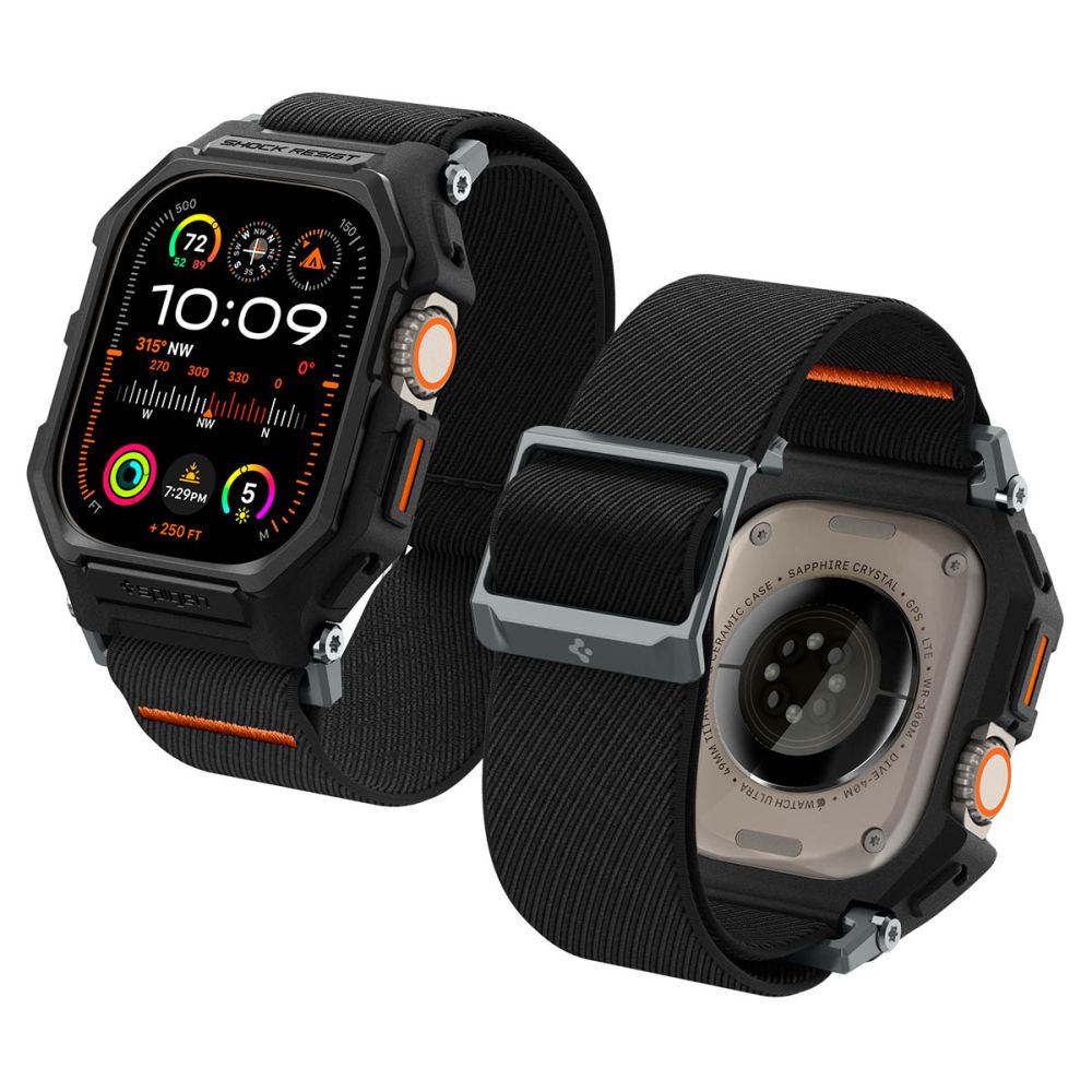 PASEK SPIGEN LITE FIT ”PRO” APPLE WATCH ULTRA 1 / 2 (49 MM) MATTE BLACK CZARNY