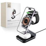 ŁADOWARKA INDUKCYJNA 3W1 TECH-PROTECT QI15W-A29 3IN1 MAGNETIC MAGSAFE WIRELESS CHARGER CZARNA
