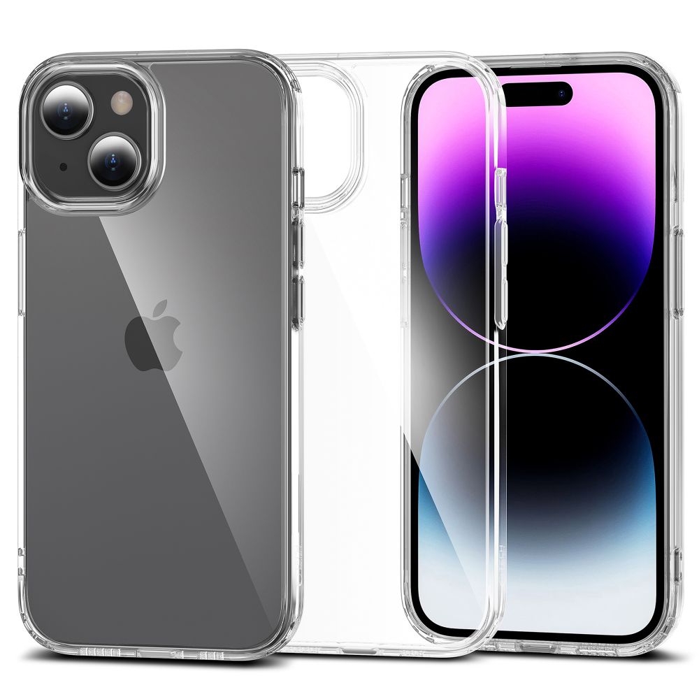 ETUI TECH-PROTECT FLEXAIR HYBRID IPHONE 15 TRANSPARETNE