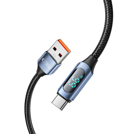 KABEL TECH-PROTECT ULTRABOOST LED TYPE-C CABLE 66W/6A 100CM NIEBIESKI