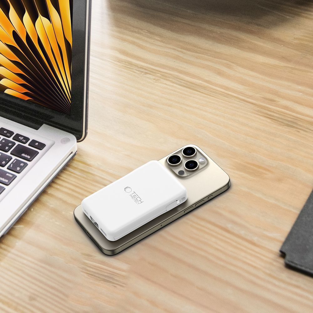 POWERBANK TECH-PROTECT PB31 LIFEMAG MAGSAFE POWER BANK 10000MAH BIAŁY
