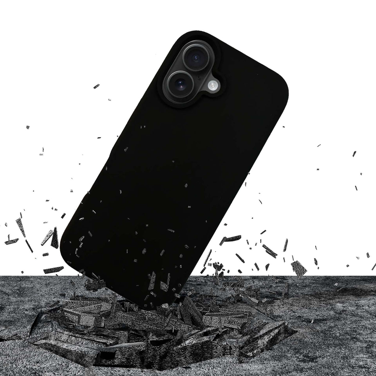 ETUI APPLE IPHONE 16 - 3MK SILICONE CASE CZARNE