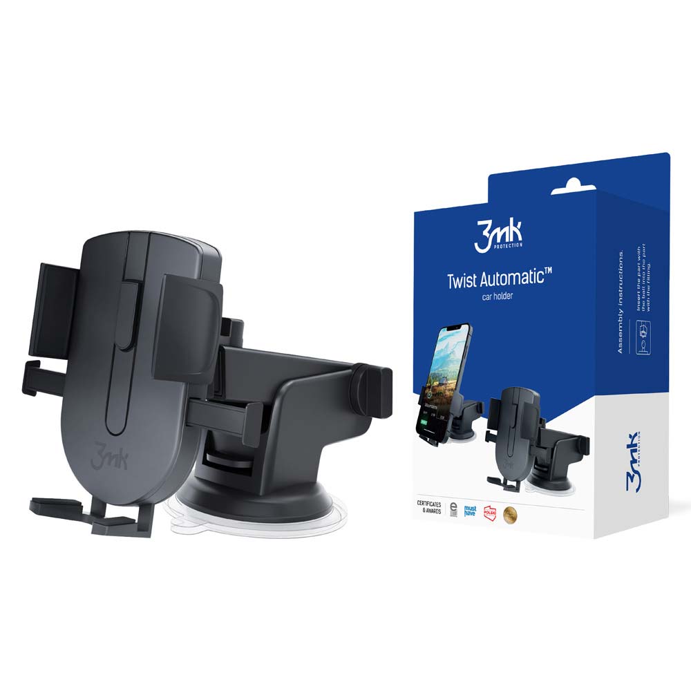 UCHWYT SAMOCHODOWY 3MK TWIST AUTOMATIC CAR HOLDER CZARNY