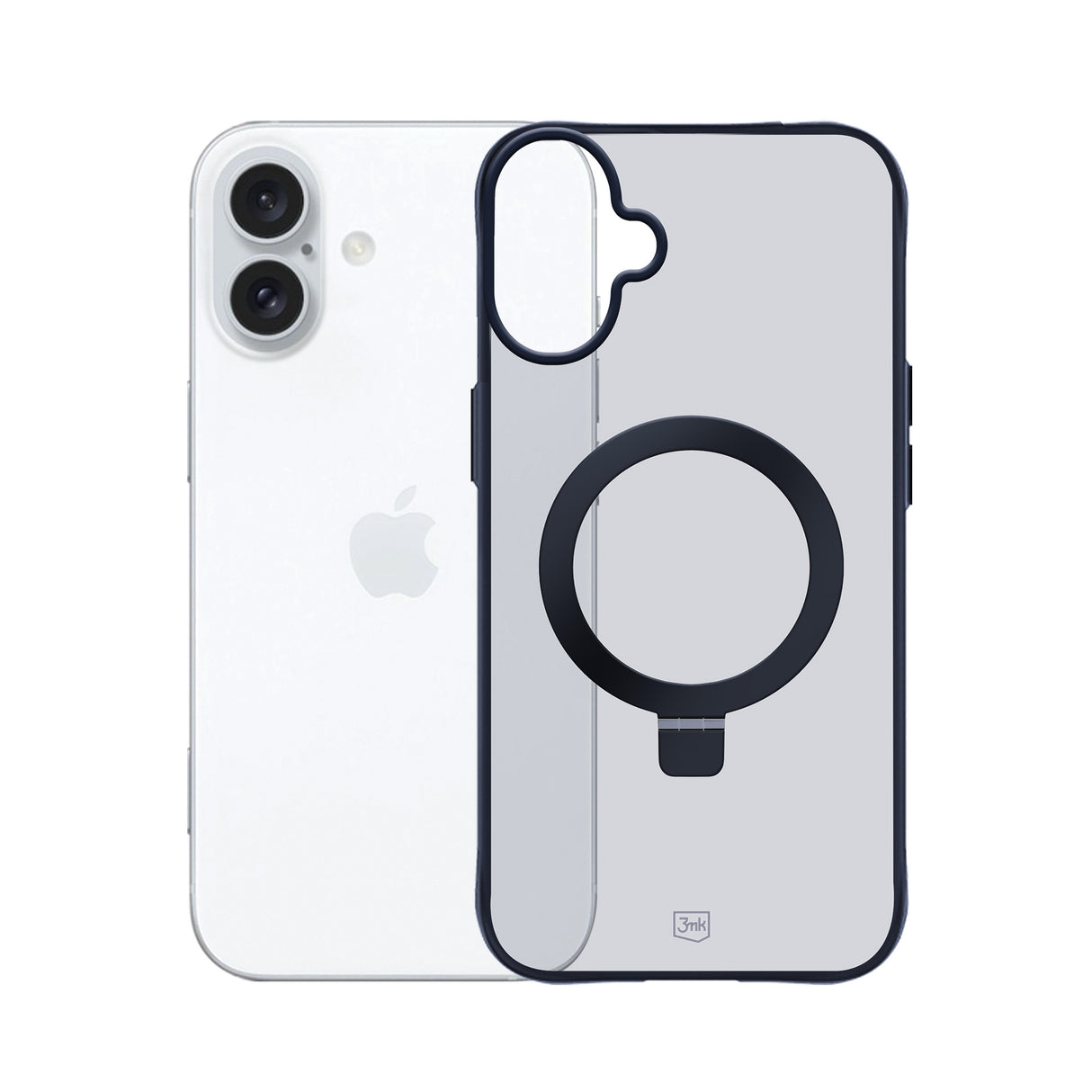 ETUI APPLE IPHONE 16 PLUS - 3MK SMOKE CASE MAG&STAND