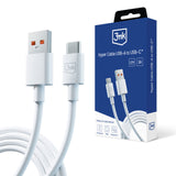 KABEL 3MK HYPER CABLE A TO C 1.2M 5A WHITE BIAŁY