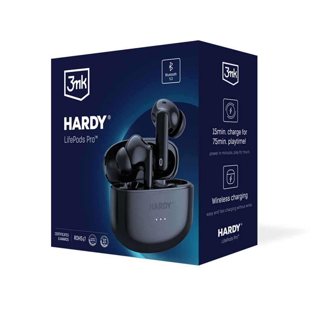 SŁUCHAWKI 3MK HARDY LIFEPODS PRO BLACK CZARNE
