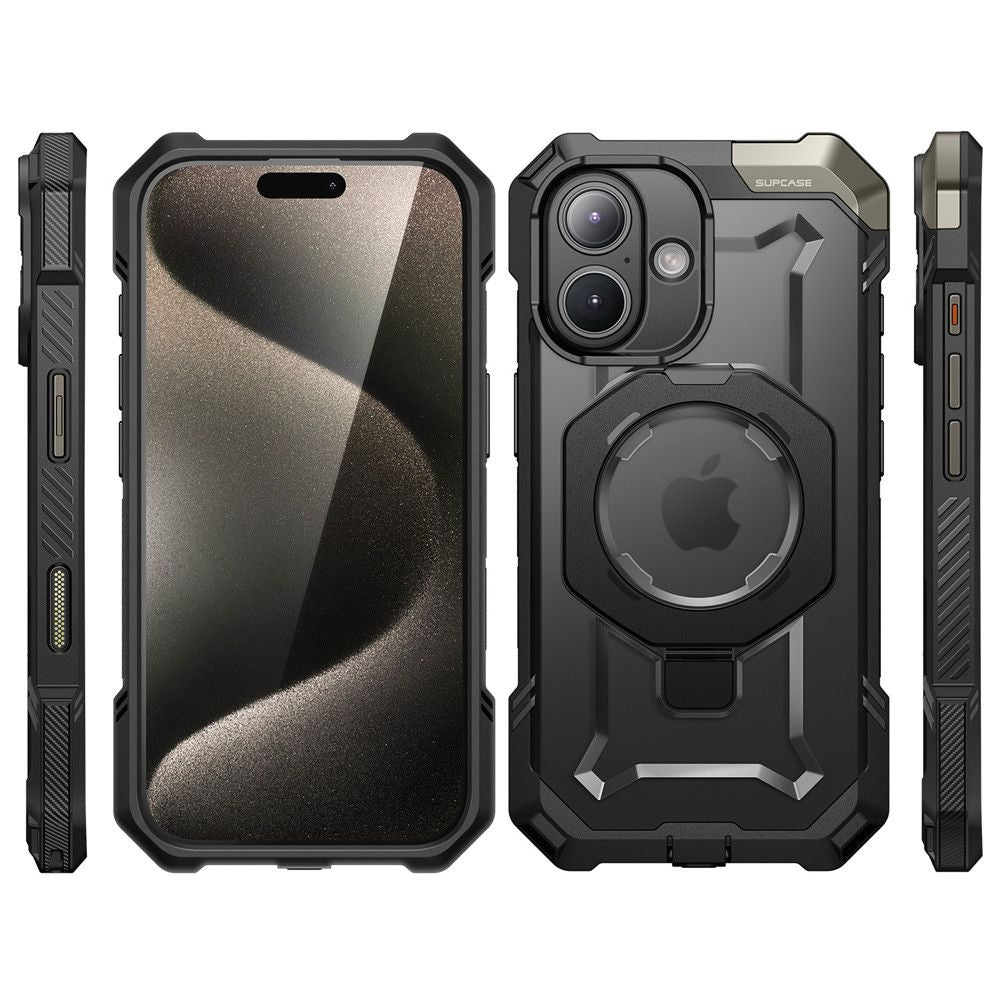 ETUI SUPCASE UB GRIP MAG MAGSAFE IPHONE 16 CZARNE